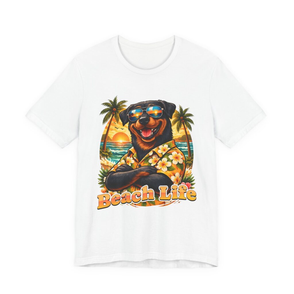 Beach Life Rottweiler Hawaii T-Shirt Unisex for women and men