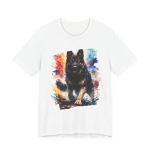 German Shepherd Watercolor Tee — Artistic T-Shirt Unisex for women and men