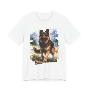 German Shepherd Mountain Dog Art Tee — Graphic T-Shirt unisex for men and women