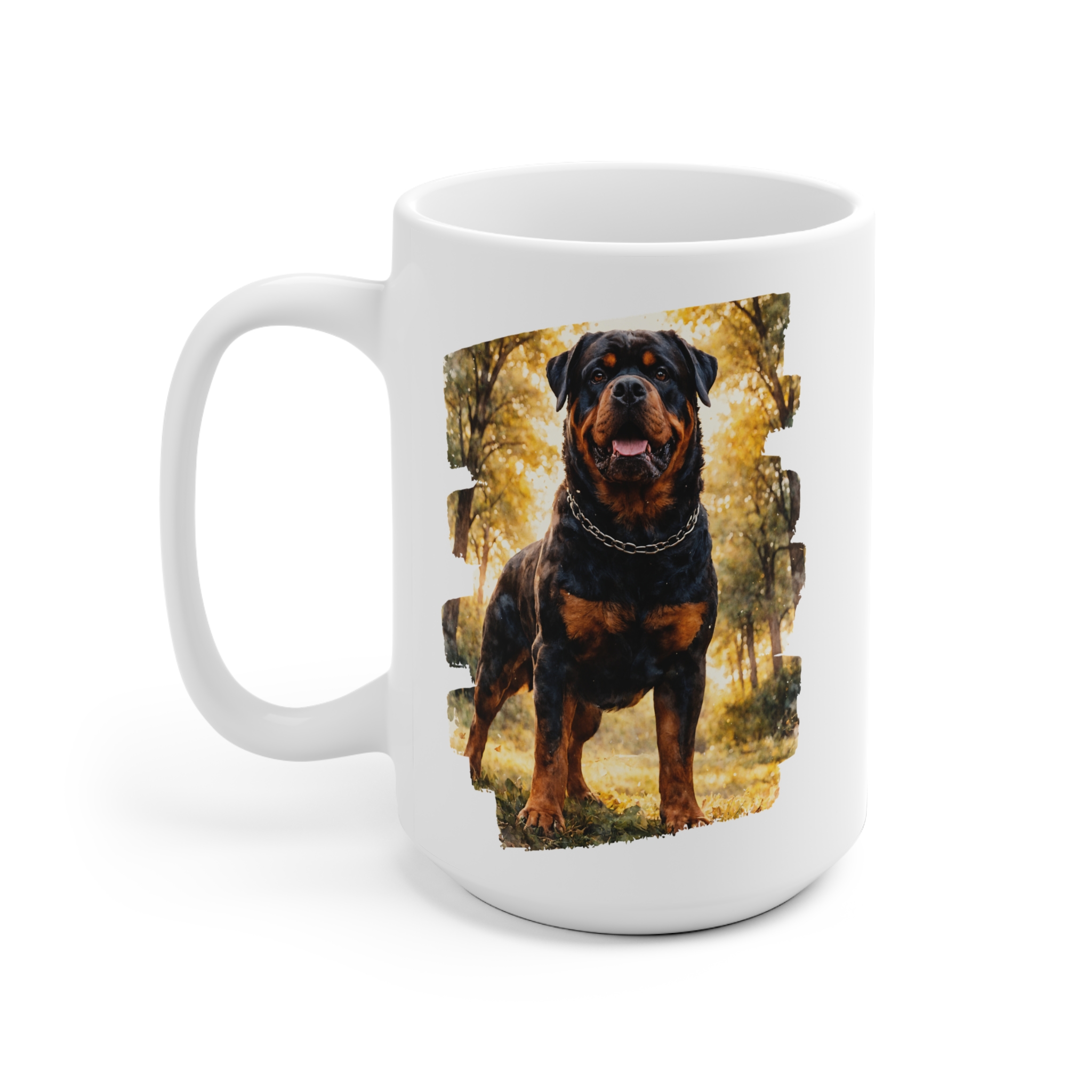 Rottweiler Watercolour Ceramic Mug — Artistic Dog Lover Coffee Cup - Image 3