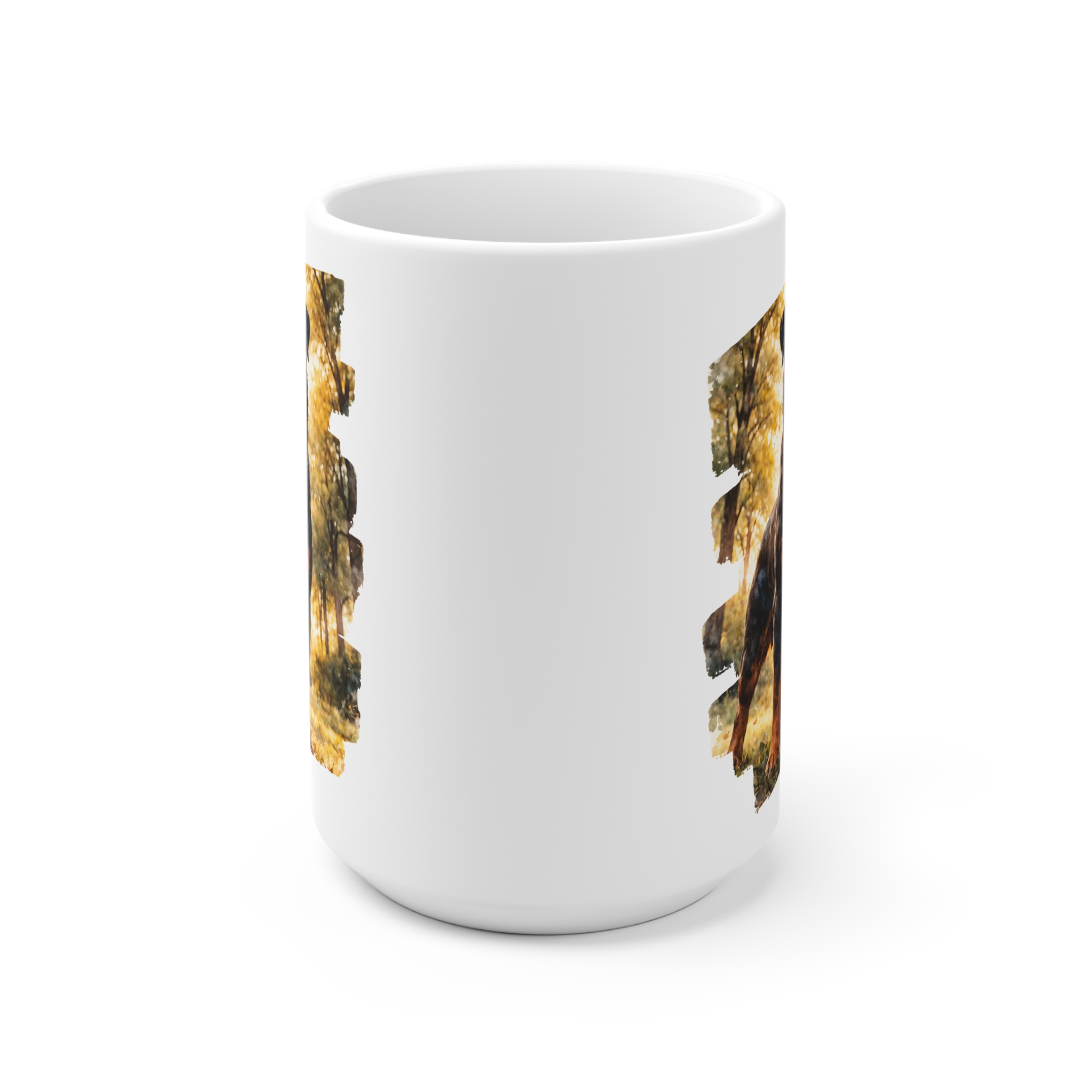 Rottweiler Watercolour Ceramic Mug — Artistic Dog Lover Coffee Cup - Image 2